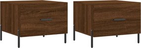 vidaXL Măsuțe de cafea, 2 buc. stejar maro, 50x50x40 cm, lemn compozit
