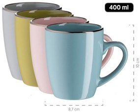 Set de masă Mäser Metallic RIM Pastel 16 buc.