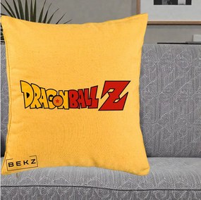 Perna Personalizata Dragon Ball Z Clasic, 40x40 cm, Galben, Husa Detasabila, Perna Inclusa, BEKZ®