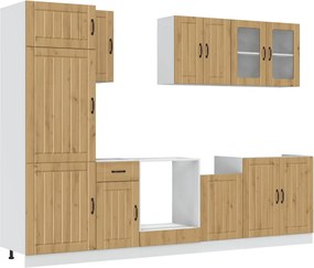 vidaXL Set dulap de bucătărie 8 piese „Kalmar” stejar artizanal lemn