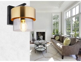 Aplica de perete design modern MILLEY negru, auriu