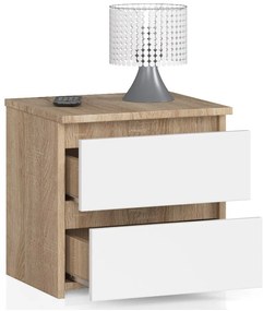 Noptieră Cleania CL2 (stejar sonoma + alb). 1068854