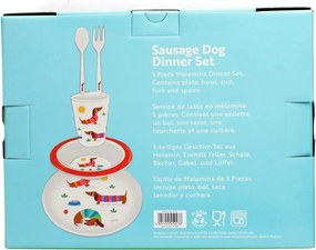 Set de veselă pentru copii 5 buc. Sunny Sausage Dog – Rex London