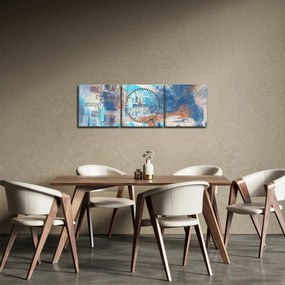 Tablou - Născut să călătorească (cu ceas) (90x30 cm)