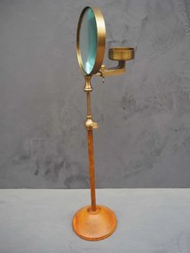 Suport de lumanare, cu lupa, din lemn, H38cm, Magnifier