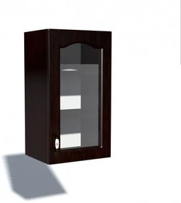 Corp superior 40 vitrina cu 1 usa Zebra MDF mustata wenge