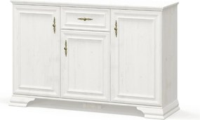 Comoda pin alb anderson IRYS, PAL laminat, 138x39x89 cm