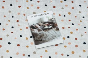 BAMBINO 47890 covor lavabil Puncte pentru copii anti-alunecare - alb / maro