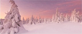 Tablou - Copaci sub așternut de zăpadă (120x50 cm)