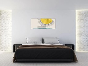 Tablou - pictură abstractă de plajă N⁰2 (120x50 cm)