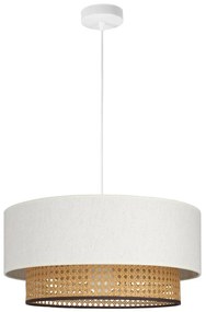 Lustră pe cablu NATIA 1xE27/60W/230V alb/maro