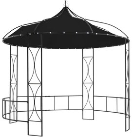 vidaXL Pavilion, antracit, 300 x 290 cm, rotund