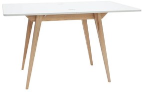 Masă de dining extensibilă cu blat alb 65x90 cm Envelope – Ragaba