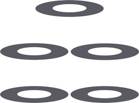 vidaXL potrivit pentru inele de copac plat 5 pcs Antracit Ø30 / 60 cm