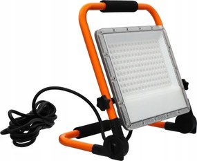 Proiector LED cu stativ, 100W, 230V, 4500K, IP65, portocaliu