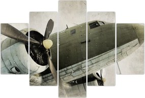 Tablou - Avion vechi cu elice (150x105 cm)