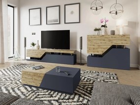Set mobilier living Bokas II (antracit + Stejar wotan) . 1105944