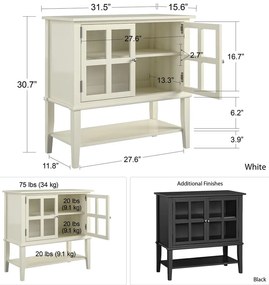 Vitrină albă Støraa Franklin