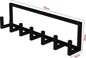 Cuier cu 7 agatatori si polita, V5 Homs,  70 x 10 x 20 cm,