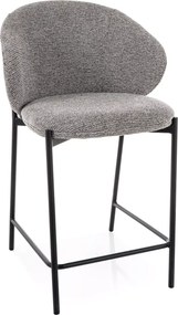 Scaun de bar KIOTO, negru/gri