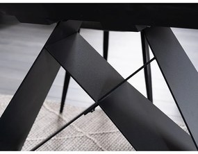 Masa de bucaterie Westin I, 120 x 80 cm, marmura/negru