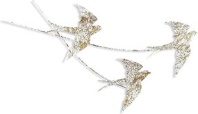 Decoratiune perete 930DYU1226, alb/auriu, metal, 70x42 cm