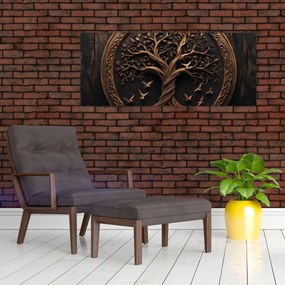 Tablou – Arborele vieții din lemn (120x50 cm)
