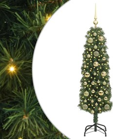 vidaXL Brad de Crăciun artificial Verde 150 cm PVC și oțel și plastic