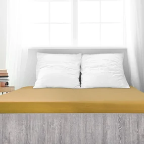 Cearșaf de pat 4Home din frotir Ideal mustar , 160 x 200 cm, 160 x 200 cm