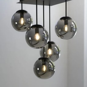 Lustră pe tijă JUST LIGHT. 14602-18 WIDOW 5xE14/25W/230V negru