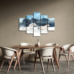 Tablou cu caii pictați (150x105 cm)