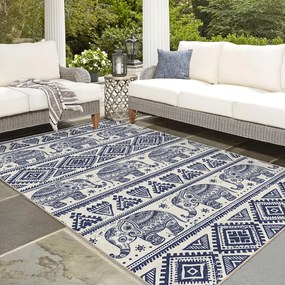 Covor tip traversă albastru lavabil 80x200 cm Elephant – Mila Home