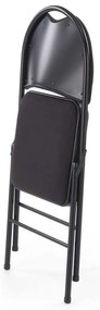 Scaun pliabil Dover, negru