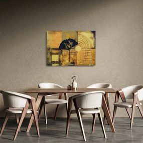 Tablou pe sticlă - Frunza ginkgo (70x50 cm)