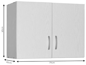 Dulap Zelia 2 usi alb 79x42x60cm