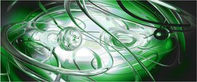 Tabloul abstract verde (120x50 cm)
