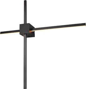 Aplică de perete negru-mat LED cu intensitate reglabilă Cassino – Trio