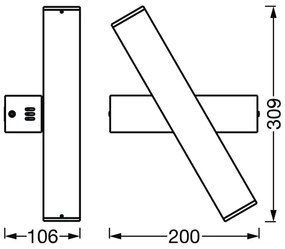 Aplică LED dimabilă SMART+ CROSS 2xLED/6W/230V Wi-Fi Ledvance