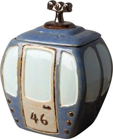 Cutie decorativa, din ceramica, albastru, Box Cable