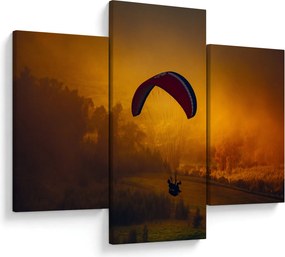 Tablou cu parașutistul în apus de soare (90x60 cm)