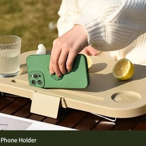 Coș de picnic, pliabil, 3 în 1, bej, masă portabilă, recipient și cutie multifuncțională, 15L, KP03K, eCarla