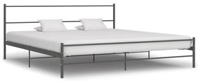 vidaXL Cadru de pat, gri, 180 x 200 cm, metal