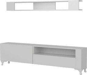 Mobilier living KAR, alb, PAL melaminat, 2 piese