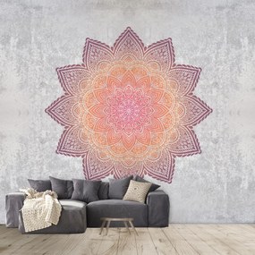 Fototapet - Mandala cu motiv de beton (147x102 cm)