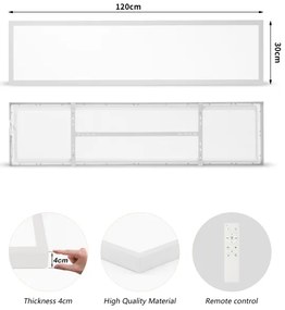 Brilagi-LED FRAME SMART corp de iluminat pentru baie, cu dimmer LED/50W/230V 120x30 IP44 + telecomandă