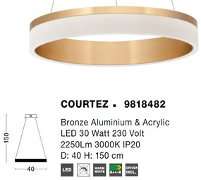 Lustra LED dimabila, design modern COURTEZ, 40cm