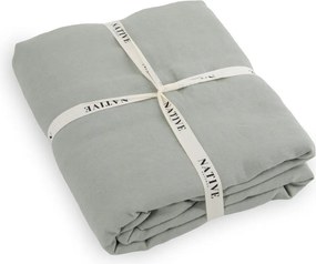 Lenjerie de pat verde prăfuit din in pentru pat dublu 200x200 cm Stone – Native Natural