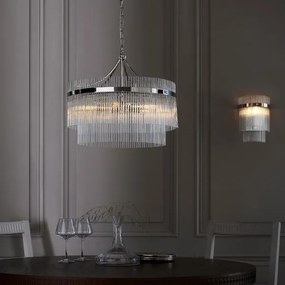 Endon 104112 - Candelabru suspendat MARIETTA 5xE14/7W/230V crom lucios/sticlă clară