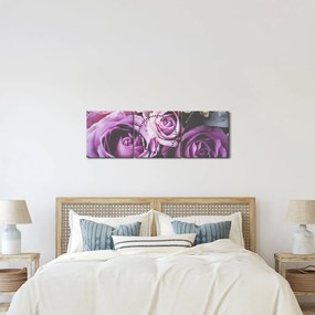 Tablou - Trandafiri (cu ceas) (90x30 cm)