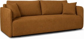 Canapea extensibila Allen, stofa catifelata maro - Element 07, cu lada